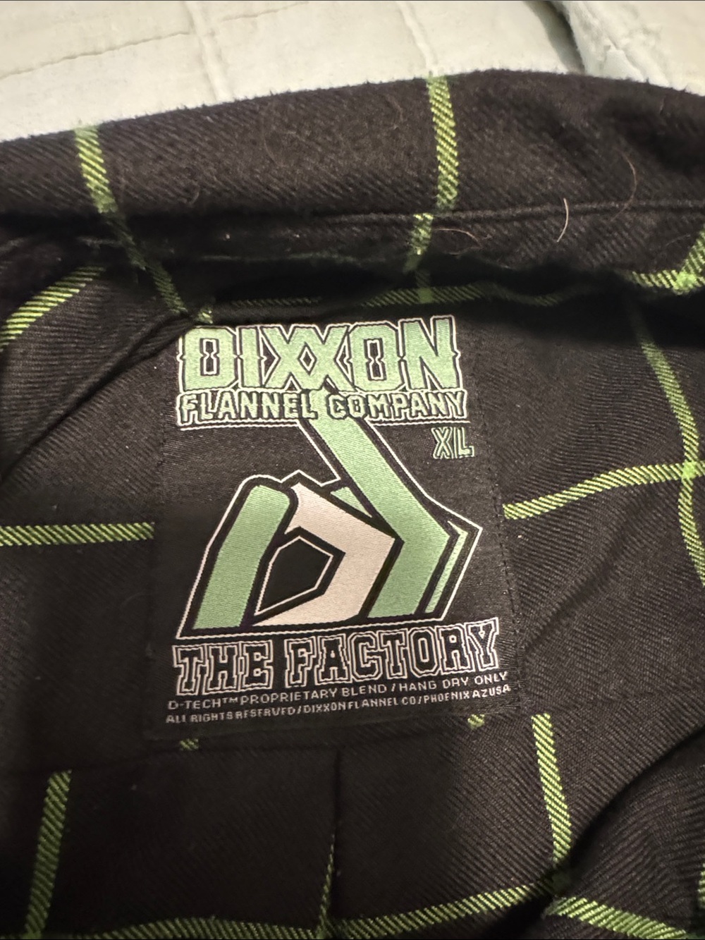 DIXXON Black Button-Down Shirt with Lime Grid - Picture 2 of 3